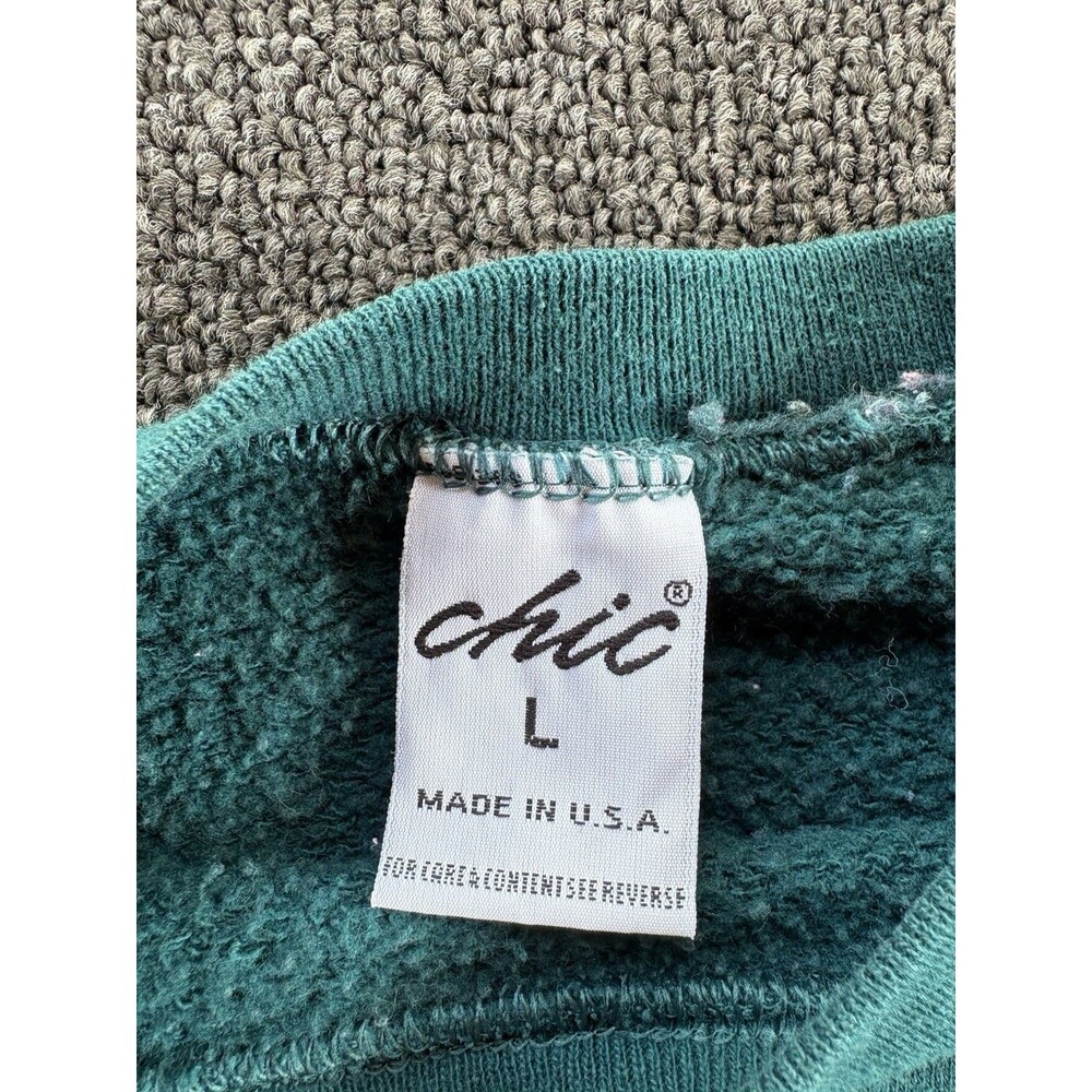 Vintage Chic Crewneck Pullover Sweatshirt Women's Size Large MADE IN USA - Picture 2 of 3